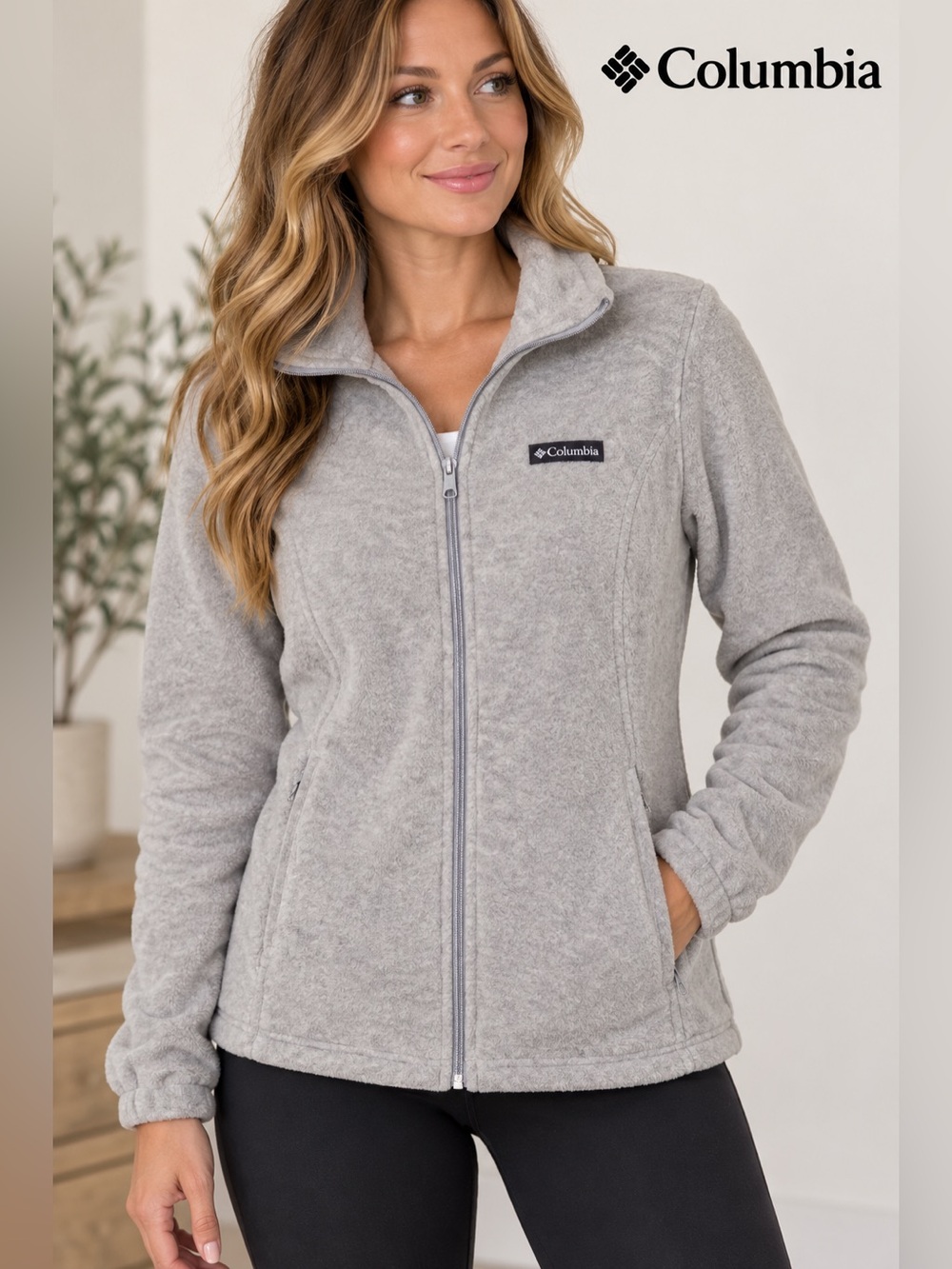 Columbia Women's Gray Full-Zip Fleece Jacket
